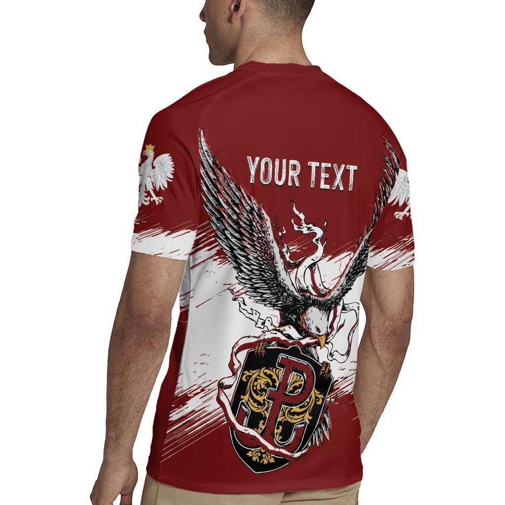 Poland Personalized Grunge Eagle Rugby Jersey Polska Walczaca