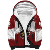 Poland Personalized Grunge Eagle Sherpa Hoodie Polska Walczaca