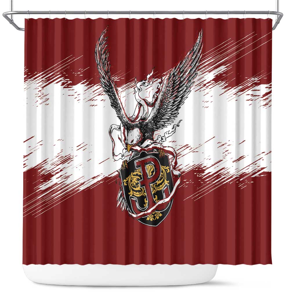 Poland Grunge Eagle Shower Curtain Polska Walczaca
