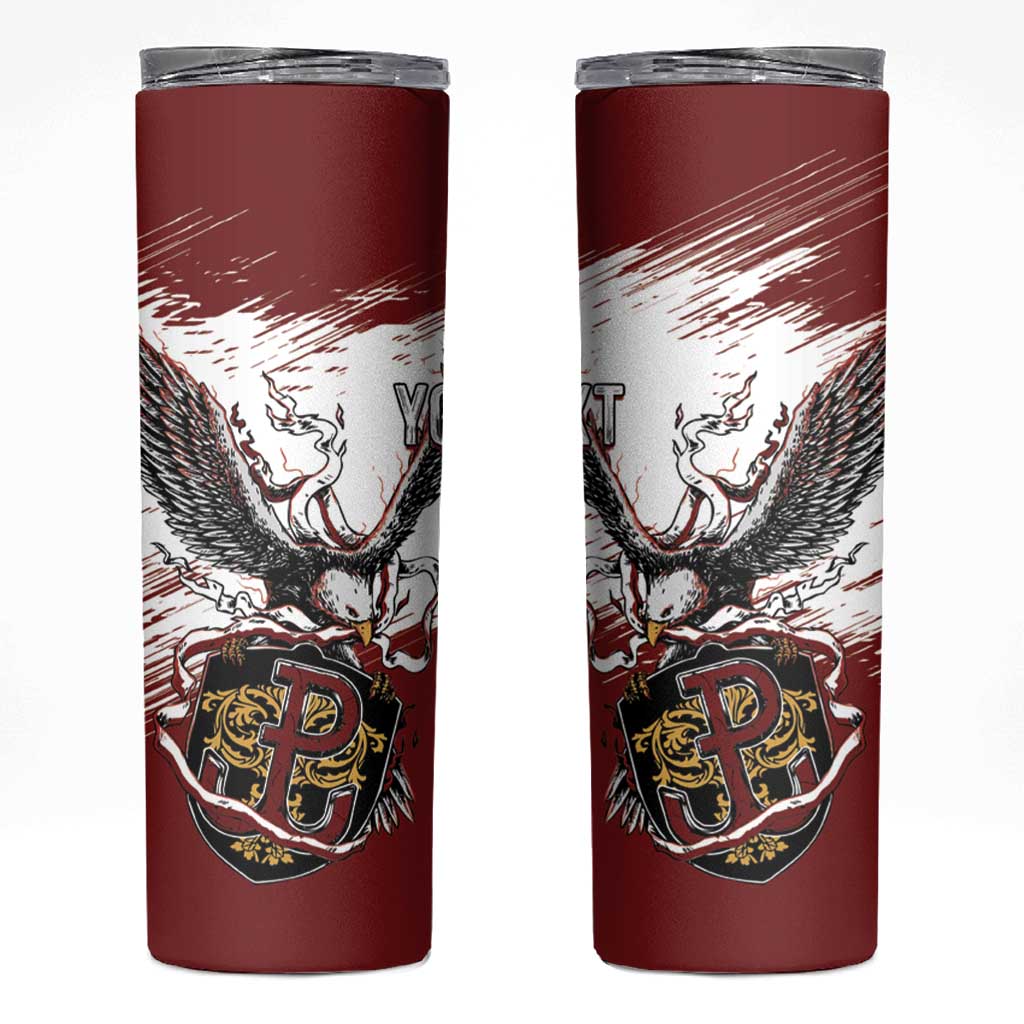 Poland Personalized Grunge Eagle Skinny Tumbler Polska Walczaca