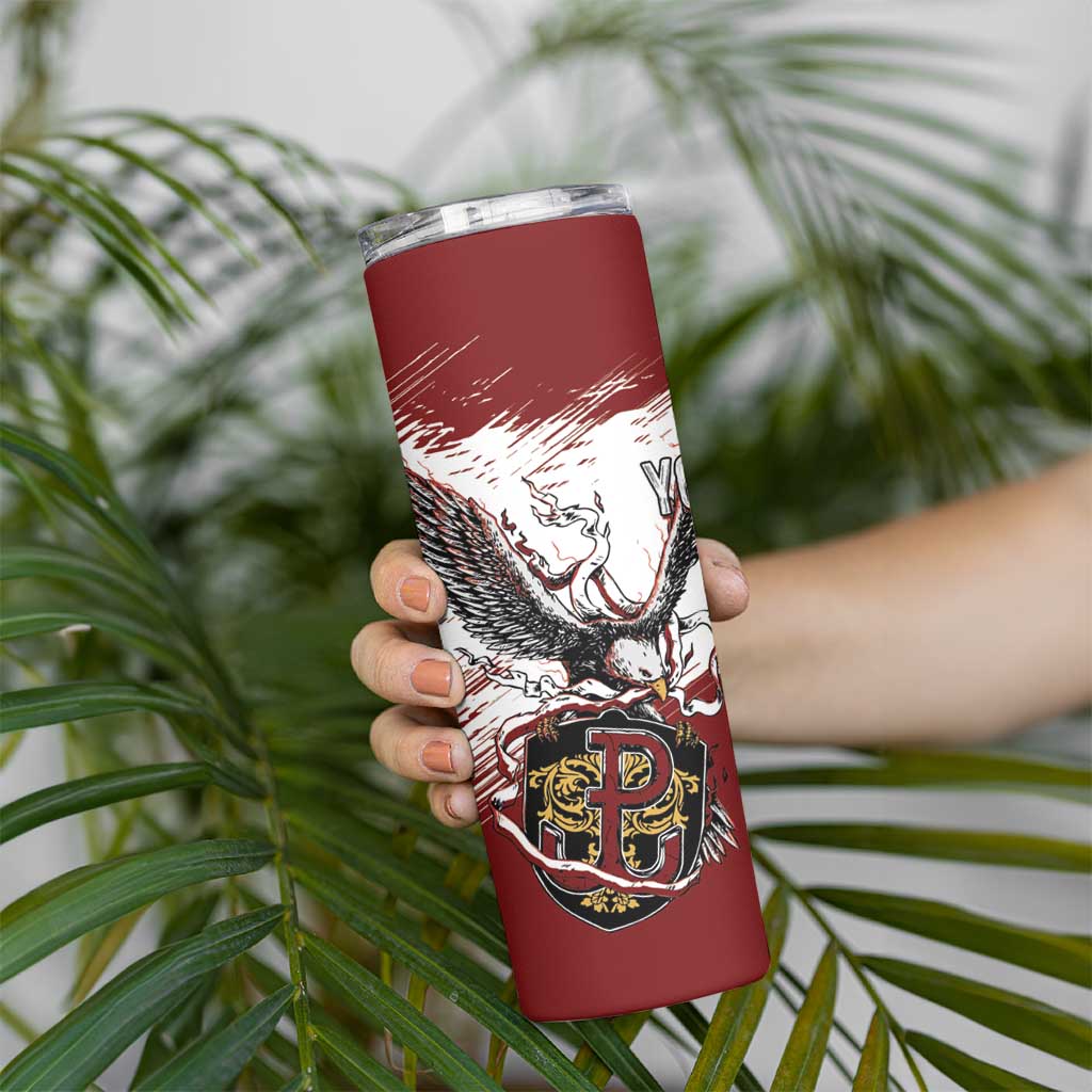 Poland Personalized Grunge Eagle Skinny Tumbler Polska Walczaca