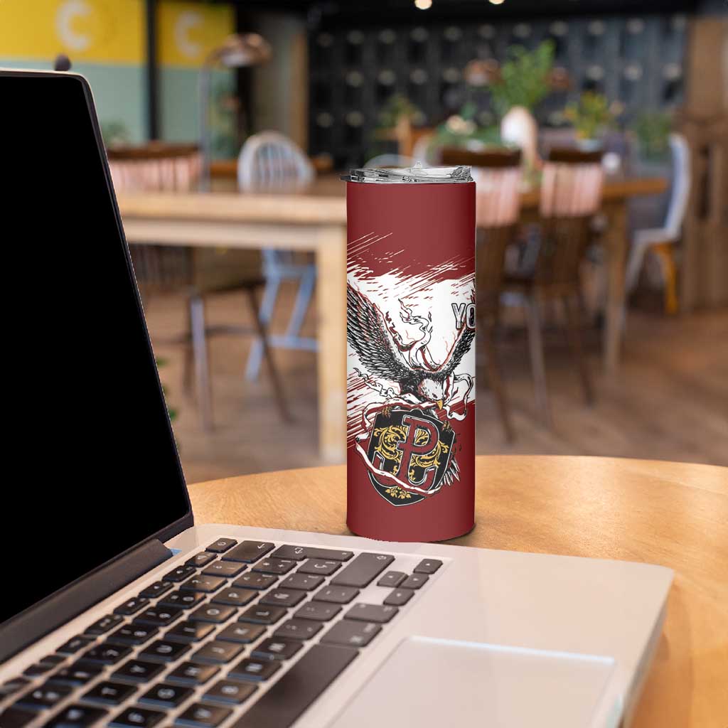Poland Personalized Grunge Eagle Skinny Tumbler Polska Walczaca