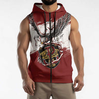 Poland Personalized Grunge Eagle Sleeveless Zip Hoodie Polska Walczaca