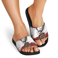 Poland Grunge Eagle Slide Sandals Polska Walczaca
