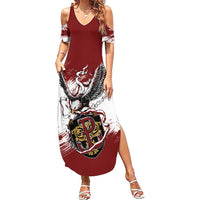Poland Personalized Grunge Eagle Summer Maxi Dress Polska Walczaca