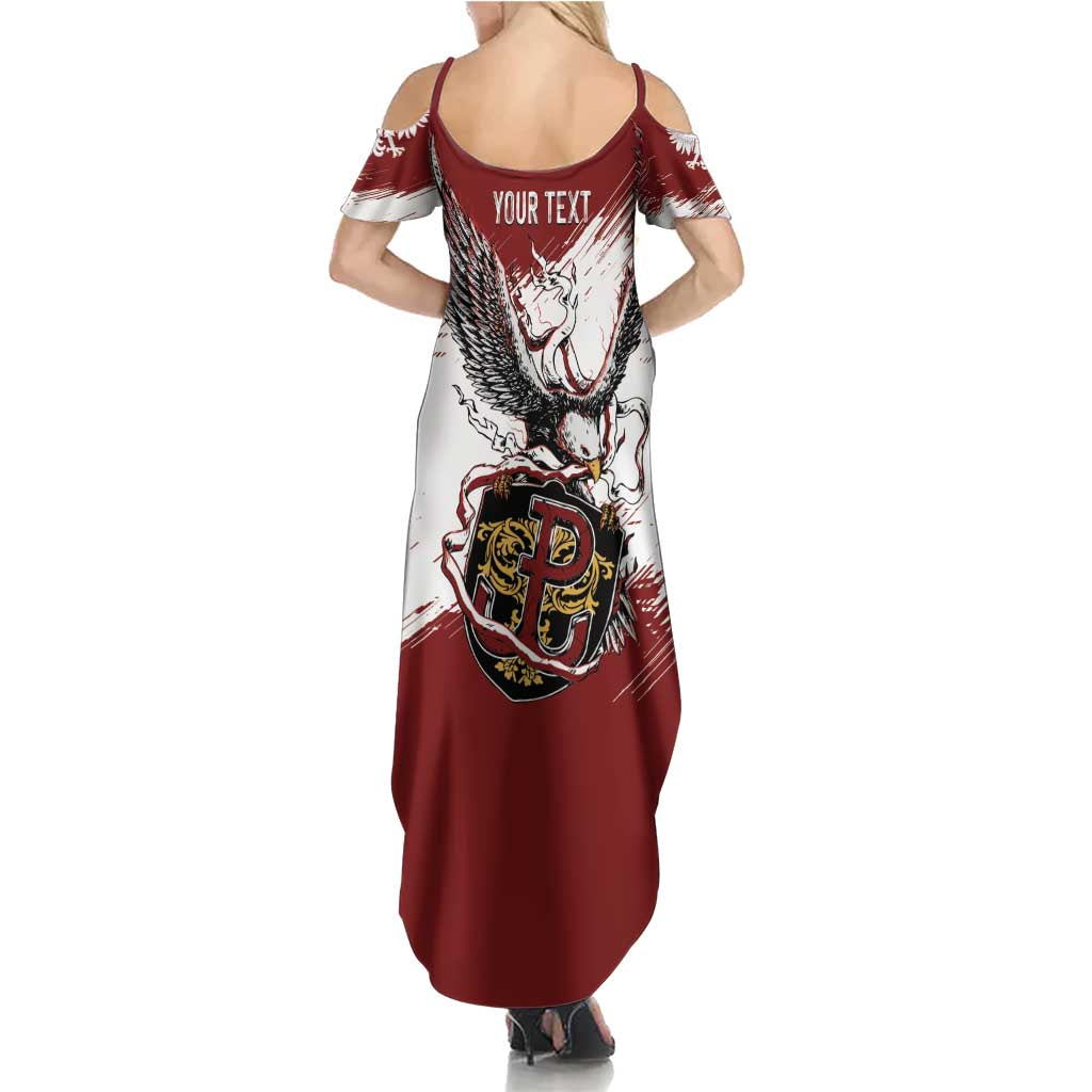Poland Personalized Grunge Eagle Summer Maxi Dress Polska Walczaca