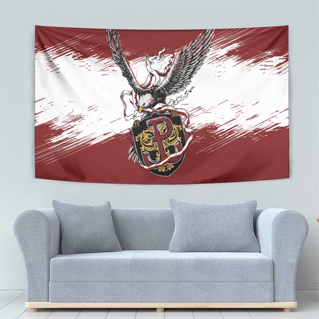 Poland Grunge Eagle Tapestry Polska Walczaca