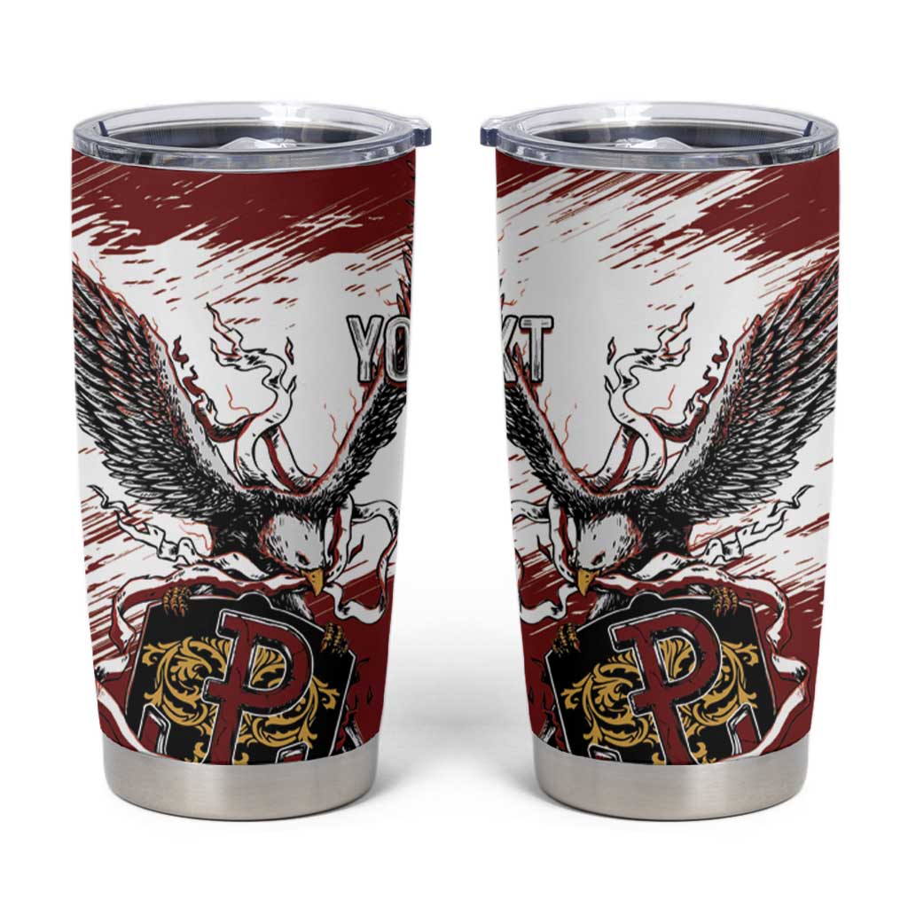Poland Personalized Grunge Eagle Tumbler Cup Polska Walczaca