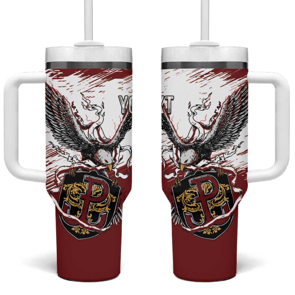 Poland Personalized Grunge Eagle Tumbler With Handle Polska Walczaca