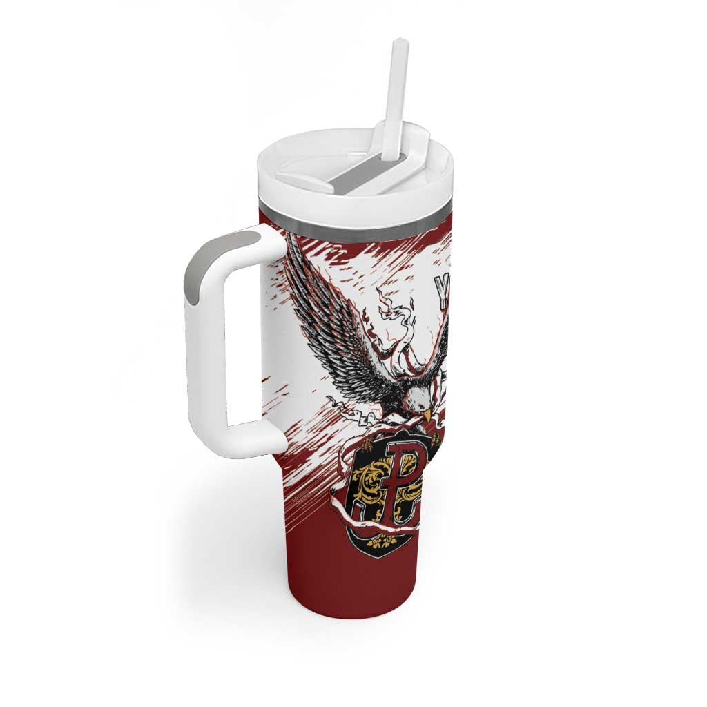 Poland Personalized Grunge Eagle Tumbler With Handle Polska Walczaca