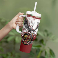 Poland Personalized Grunge Eagle Tumbler With Handle Polska Walczaca
