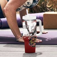 Poland Personalized Grunge Eagle Tumbler With Handle Polska Walczaca