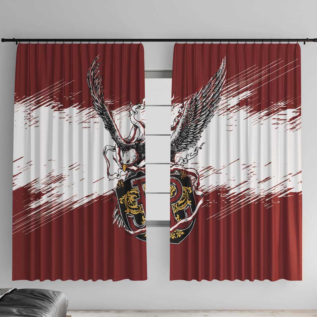 Poland Grunge Eagle Window Curtain Polska Walczaca