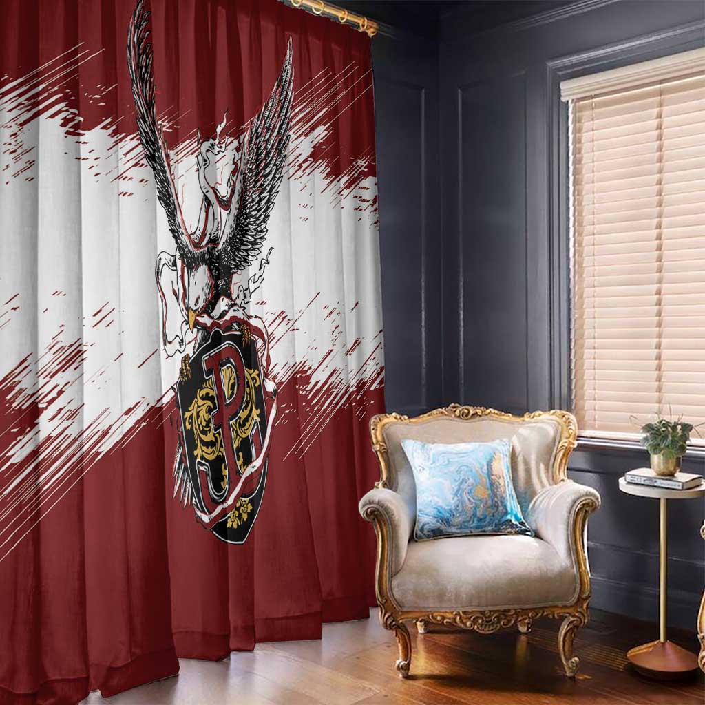 Poland Grunge Eagle Window Curtain Polska Walczaca