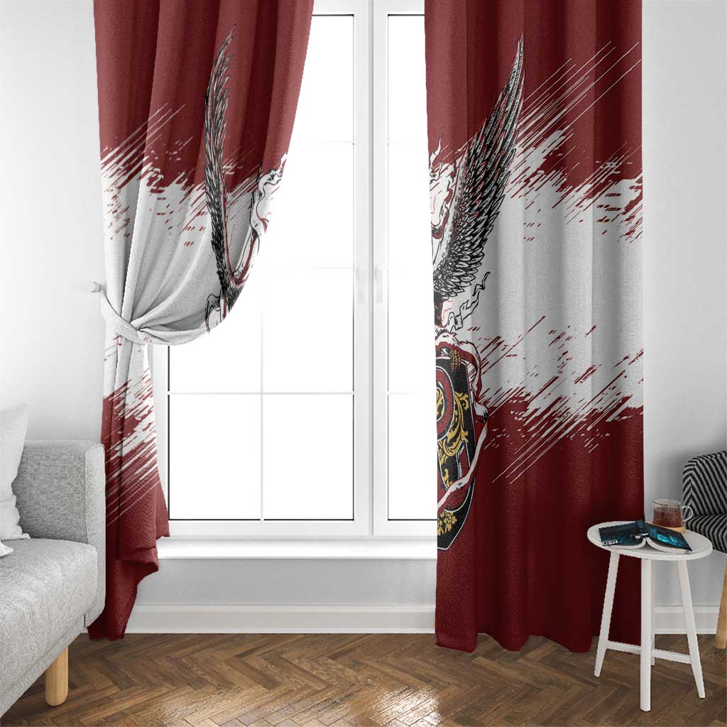 Poland Grunge Eagle Window Curtain Polska Walczaca
