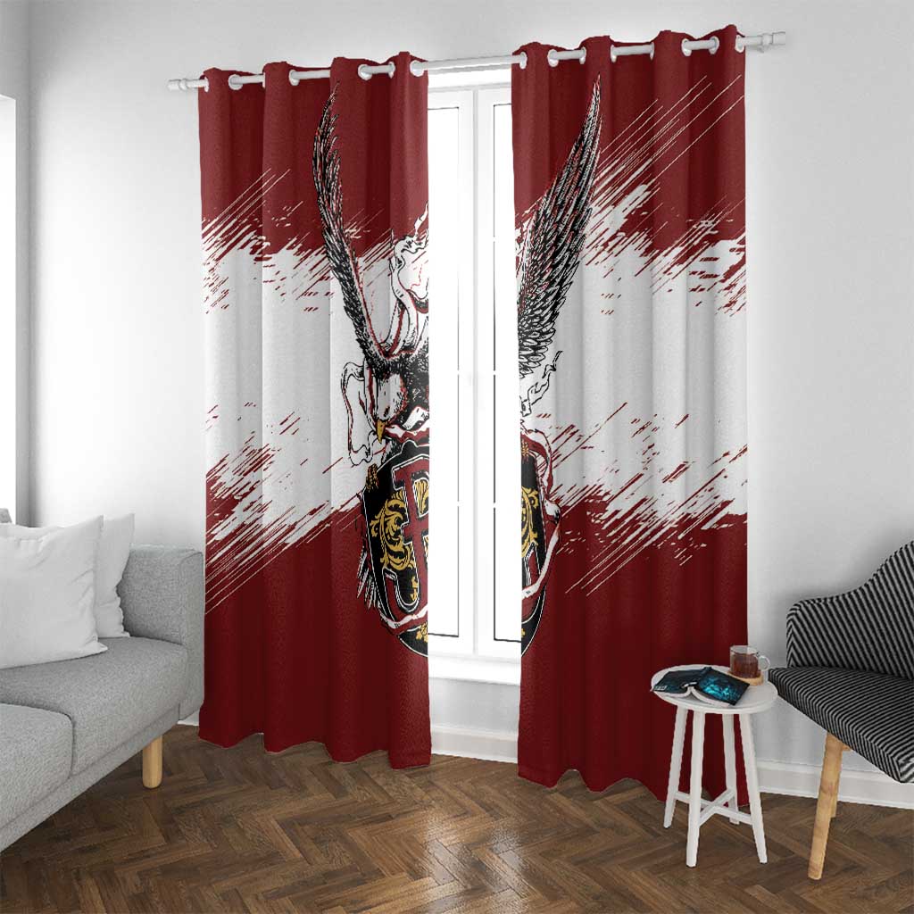 Poland Grunge Eagle Window Curtain Polska Walczaca