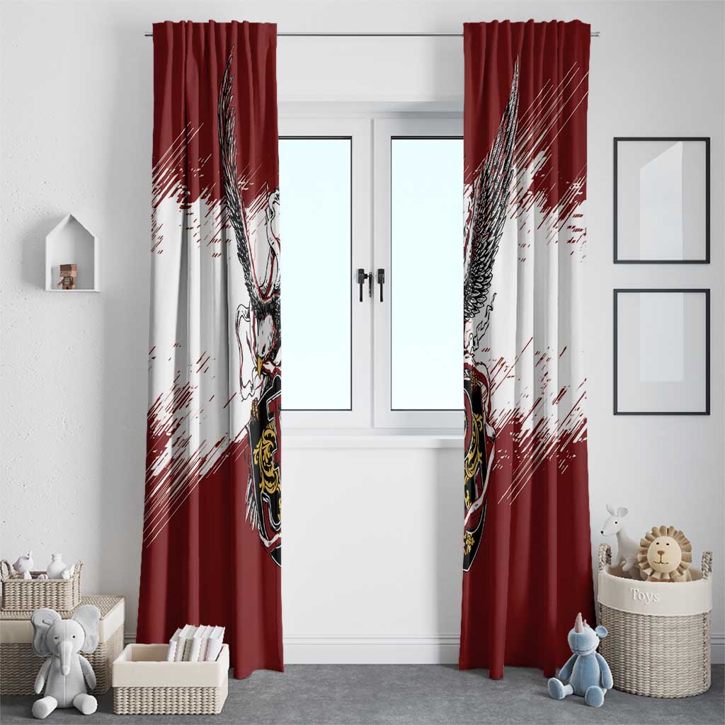 Poland Grunge Eagle Window Curtain Polska Walczaca