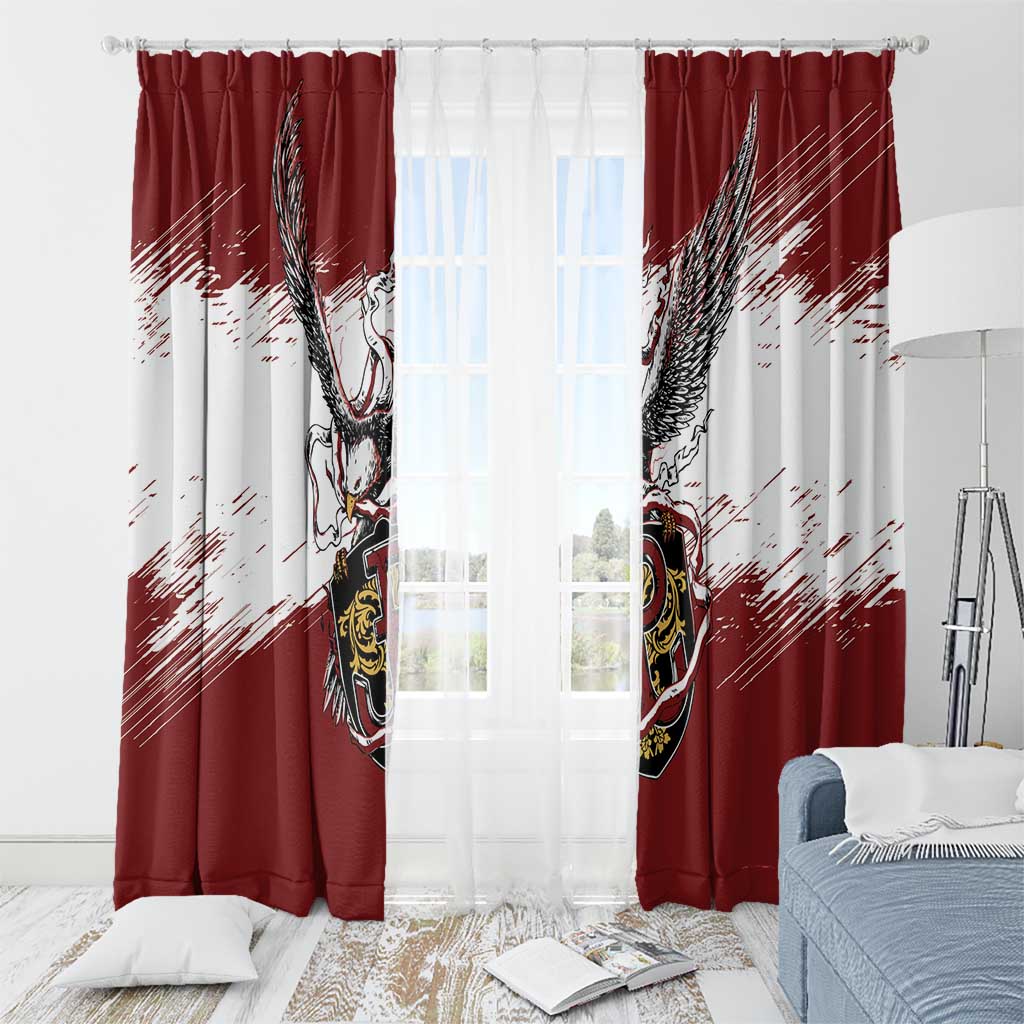 Poland Grunge Eagle Window Curtain Polska Walczaca