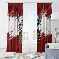 Poland Grunge Eagle Window Curtain Polska Walczaca