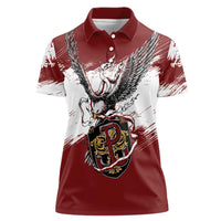 Poland Personalized Grunge Eagle Women Polo Shirt Polska Walczaca