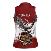 Poland Personalized Grunge Eagle Women Sleeveless Polo Shirt Polska Walczaca