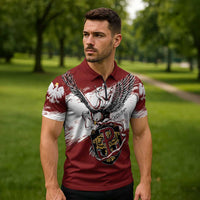Poland Personalized Grunge Eagle Zipper Polo Shirt Polska Walczaca