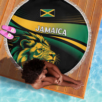 Afro-Jamaica Heritage Beach Blanket Roaring Lion