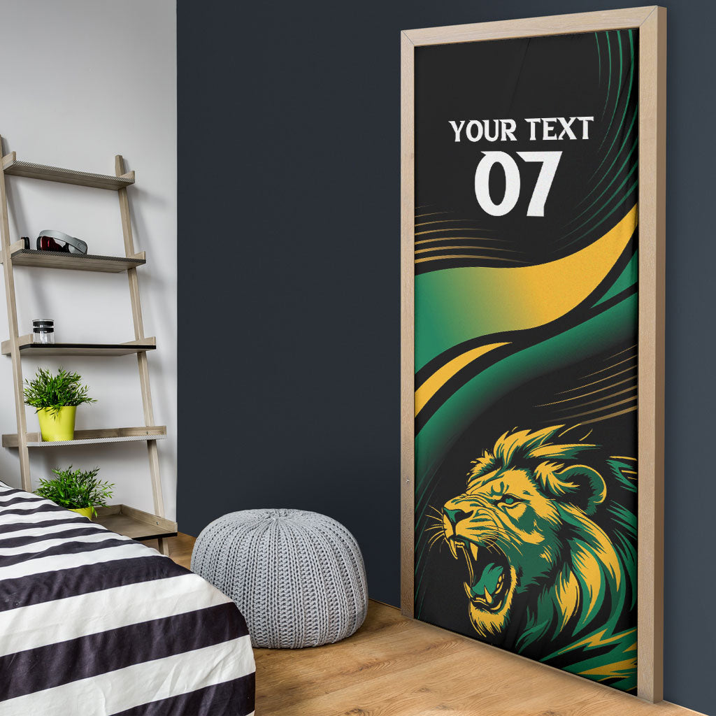 Afro-Jamaica Heritage Custom Door Cover Roaring Lion