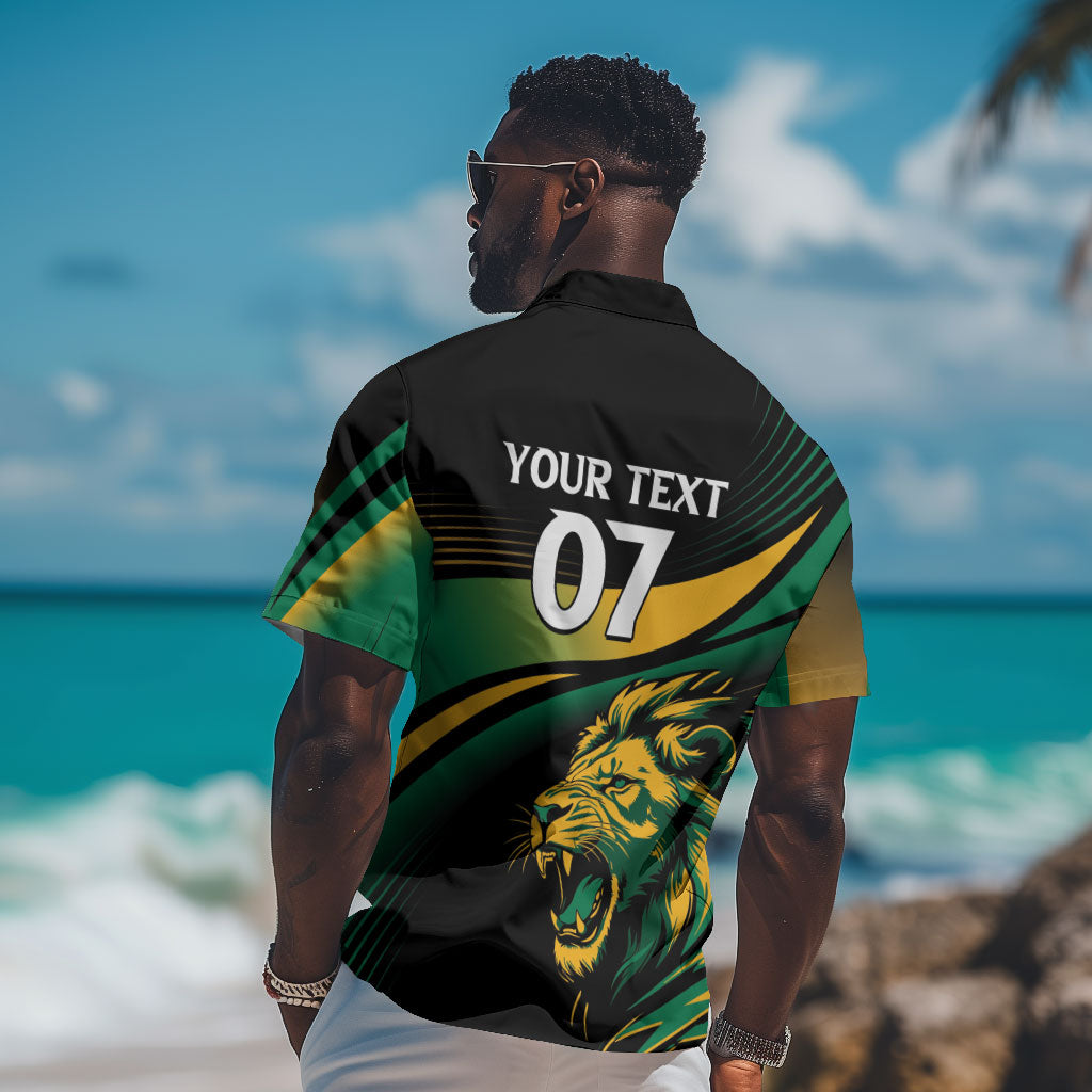 Afro-Jamaica Heritage Custom Hawaiian Shirt Roaring Lion
