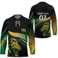 Afro-Jamaica Heritage Custom Hockey Jersey Roaring Lion