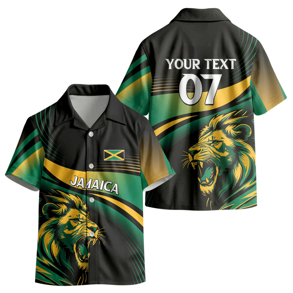Afro-Jamaica Heritage Custom Kid Hawaiian Shirt Roaring Lion LT7