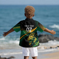 Afro-Jamaica Heritage Custom Kid Hawaiian Shirt Roaring Lion LT7
