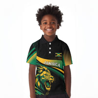 Afro-Jamaica Heritage Custom Kid Polo Shirt Roaring Lion