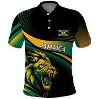 Afro-Jamaica Heritage Custom Polo Shirt Roaring Lion