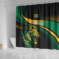 Afro-Jamaica Heritage Shower Curtain Roaring Lion