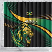 Afro-Jamaica Heritage Shower Curtain Roaring Lion