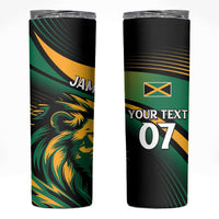 Afro-Jamaica Heritage Custom Skinny Tumbler Roaring Lion