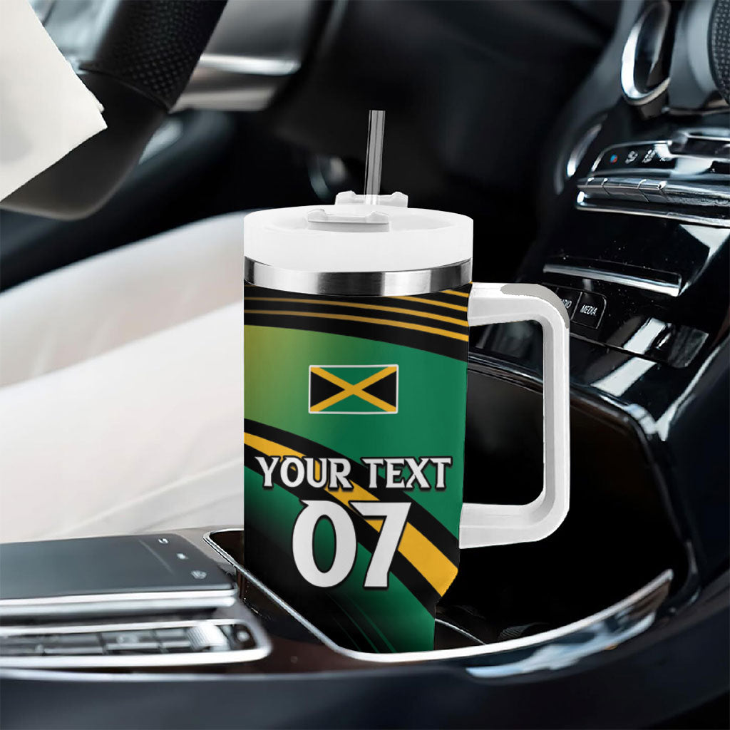 Afro-Jamaica Heritage Custom Tumbler With Handle Roaring Lion