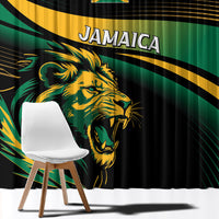 Afro-Jamaica Heritage Window Curtain Roaring Lion