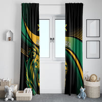 Afro-Jamaica Heritage Window Curtain Roaring Lion