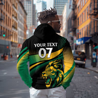 Afro-Jamaica Heritage Custom Zip Hoodie Roaring Lion