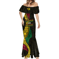 Personalised Vanuatu Mermaid Dress Melanesian Sand Drawing Mixed - Ni Van and Proud - Wonder Print Shop