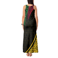 Personalised Vanuatu Tank Maxi Dress Melanesian Sand Drawing Mixed - Ni Van and Proud - Wonder Print Shop