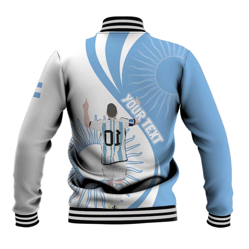 Argentina La Albiceleste Custom Baseball Jacket Vamos Argentina LT7 - Wonder Print Shop