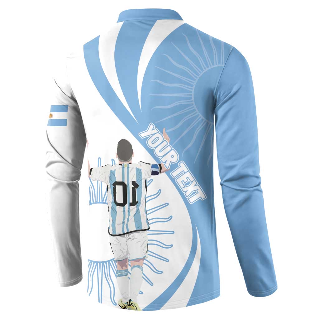 Argentina La Albiceleste Custom Button Sweatshirt Vamos Argentina LT7 - Wonder Print Shop