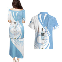 Argentina La Albiceleste Custom Couples Matching Puletasi and Hawaiian Shirt Vamos Argentina LT7 - Wonder Print Shop