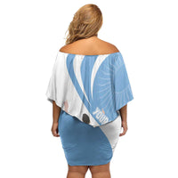 Argentina La Albiceleste Custom Family Matching Off Shoulder Short Dress and Hawaiian Shirt Vamos Argentina LT7 - Wonder Print Shop