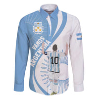 Argentina La Albiceleste Custom Family Matching Short Sleeve Bodycon Dress and Hawaiian Shirt Vamos Argentina - Wonder Print Shop