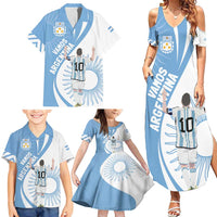 Argentina La Albiceleste Custom Family Matching Summer Maxi Dress and Hawaiian Shirt Vamos Argentina - Wonder Print Shop