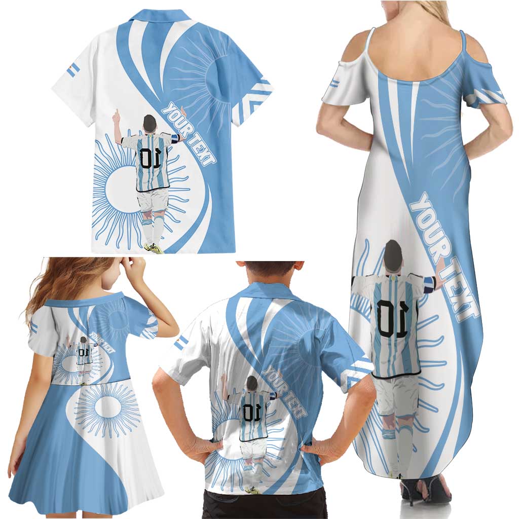 Argentina La Albiceleste Custom Family Matching Summer Maxi Dress and Hawaiian Shirt Vamos Argentina - Wonder Print Shop